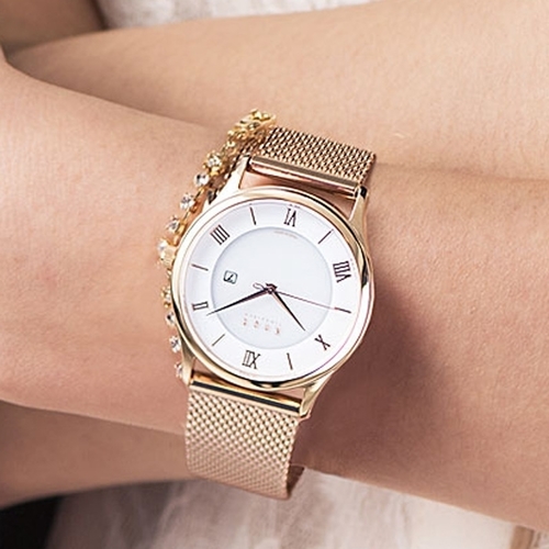 놋토 라운드 메탈 여성 시계 32mm 8co