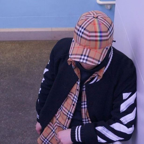 재입고* 버버리 레인보우 빈티지 체크 볼캡 모자