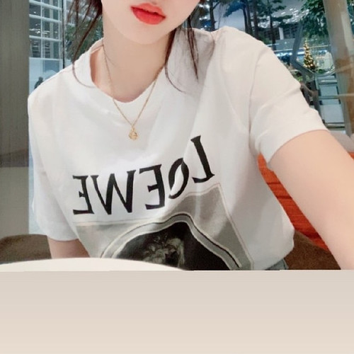 로에베 초상화 반팔 티셔츠 화이트