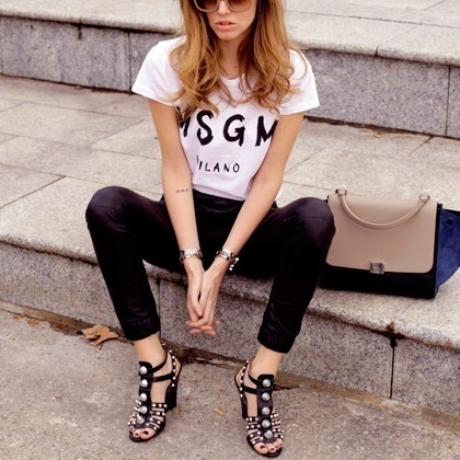 MSGM 반팔 티셔츠 MILANO 
