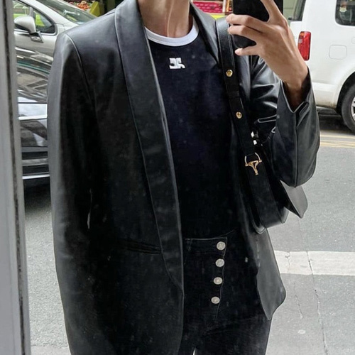 꾸레쥬 반팔 티셔츠 블랙